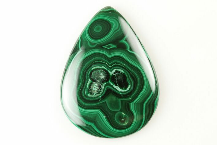 Polished, Malachite Teardrop Cabochon #194839